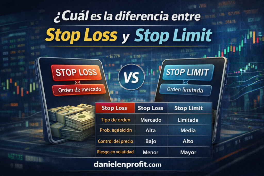 diferencia entre Stop Loss y Stop Limit en trading